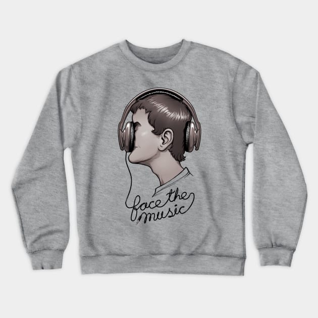 Face The Music Crewneck Sweatshirt by Moutchy